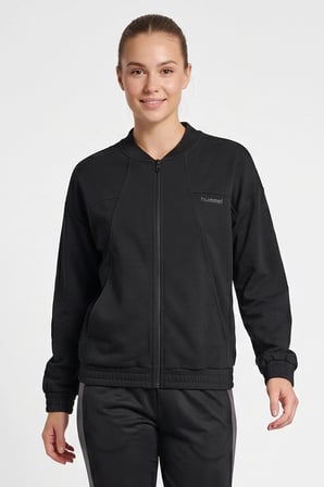 Hummel Regular Fit Kolej Yaka Fermuarlı Sweat Kadın SWEAT 922543-2001 SİYAH