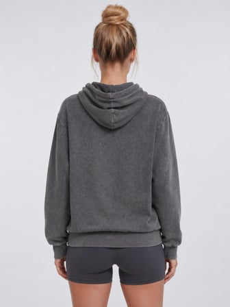 hummel Dellax Zip Hoodie 922549-2001 Koyu Gri Kadın Zip Hoodie