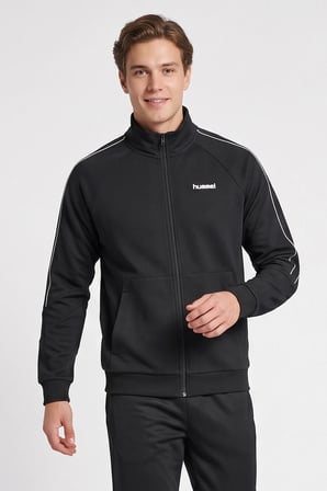 Hummel Logolu Dik Yaka Fermuarlı Sweat Erkek SWEAT 922578-2001 SİYAH