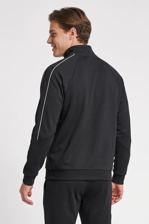 Hummel Logolu Dik Yaka Fermuarlı Sweat Erkek SWEAT 922578-2001 SİYAH