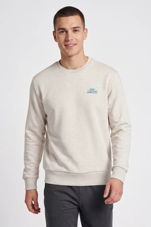 Hummel Regular Fit Logolu Bisiklet Yaka Sweat Erkek SWEAT 922565-9098 KREM