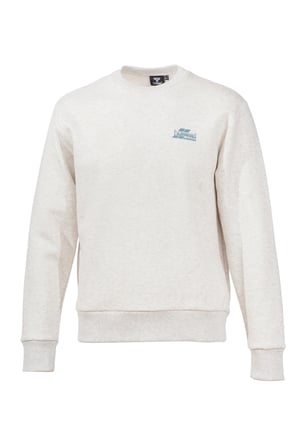 Hummel Regular Fit Logolu Bisiklet Yaka Sweat Erkek SWEAT 922565-9098 KREM