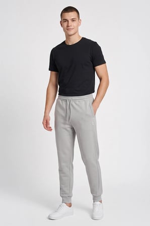 Hummel Pamuklu Belden Bağlamalı Lastikli Paça Eşofman Altı Erkek EŞOFMAN ALTI 932572-2521 GRİ