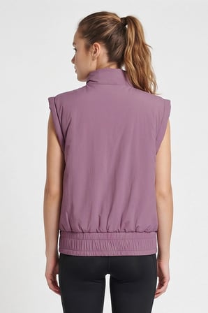 Hummel Logolu Yüksek Yaka Çıtçıtlı Yelek Kadın YELEK 940271-9715 GÜL KURUSU