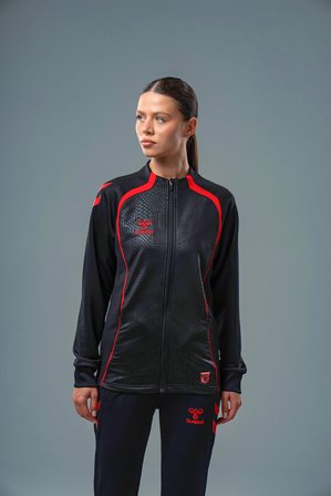 Hummel Target Kamp Eşofman Üstü Siyah-Kırmızı