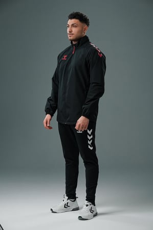 Hummel Line Yağmurluk Siyah-Kırmızı