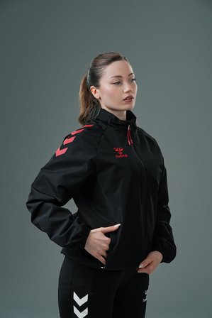 Hummel Line Yağmurluk Siyah-Kırmızı