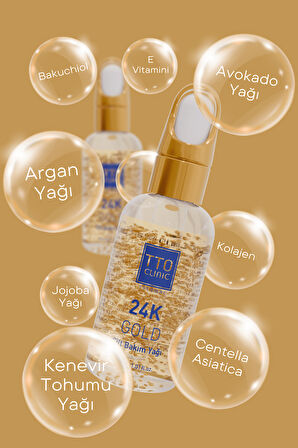 TTO CLINIC 24 Ayar Gold Cilt Bakım Yağ 
