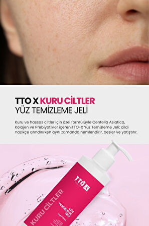 TTO-X Yüz Temizleme Jeli – Kuru Ciltler 200 ml
