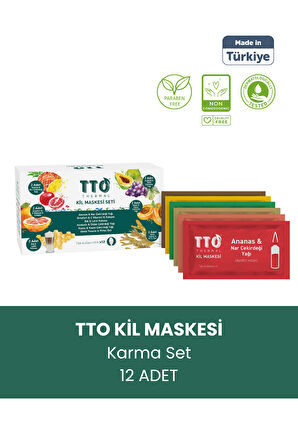TTO THERMAL Ananas Ve Nar Çekirdeği Yağ İçeren Kil Maskesi 