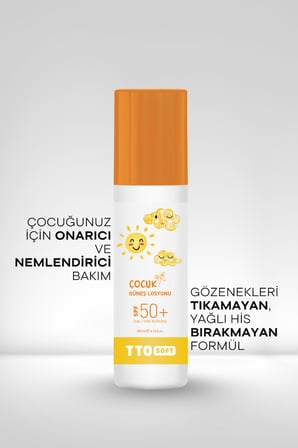 TTO Soft Kids Güneş Losyonu SPF 50 200 ml – Hassas Çocuk Ciltleri İçin Yüksek Korumalı Güneş Bakımı