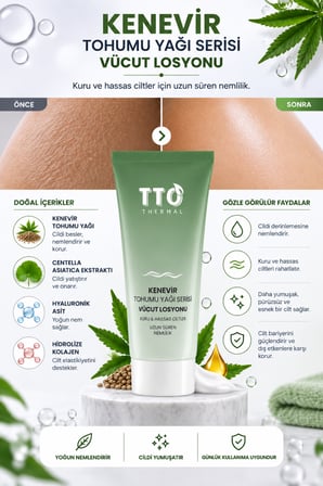 Thermal Kenevir Bitkisi Tohumu Yağı Vücut Losyonu 200 ml