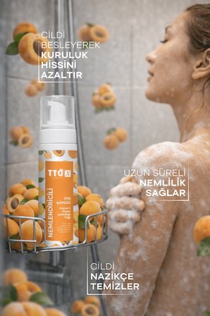 TTO-X Nemlendiricili Duş Köpüğü Kaysı&Kaysı Çekirdegi Yağı 200ml