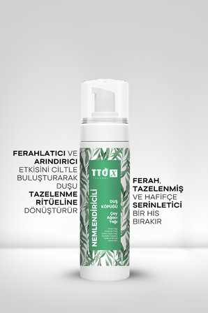 TTO-X Nemlendiricili Duş Köpüğü Çay Ağacı Yağı  200ml