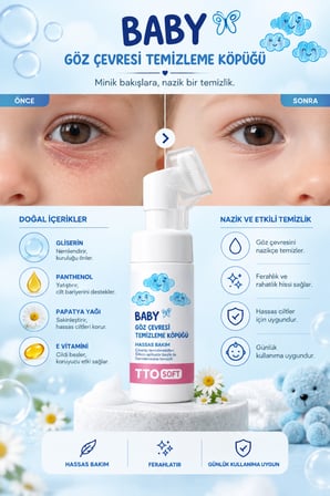 TTO Soft Baby Göz Çevresi Temizleme Köpüğü 100ml