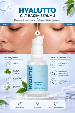 Hyalutto Onarıcı Ve Bariyer Güçlendirici Cilt Bakım Serumu 30 ML