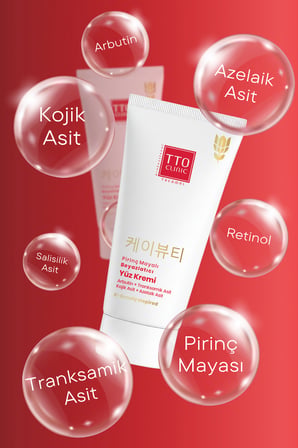 Yüz Kremi Aydınlatıcı 50 ml Pirinç Mayası Niacinamide Clinic Kore Serisi Cilt Bakımı