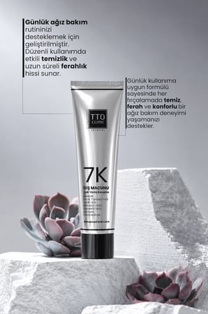 TTO Clinic 7K Aktif Karbonlu Diş Macunu 75 ml | Diş Eti ve Mine Bakımı
