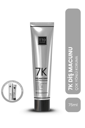 TTO Clinic 7K Aktif Karbonlu Diş Macunu 75 ml | Diş Eti ve Mine Bakımı