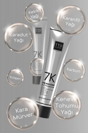 TTO Clinic 7K Aktif Karbonlu Diş Macunu 75 ml | Diş Eti ve Mine Bakımı