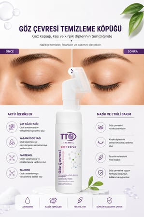 Göz Çevresi Temizleme Köpüğü 60 ml Aplikatörlü Soft