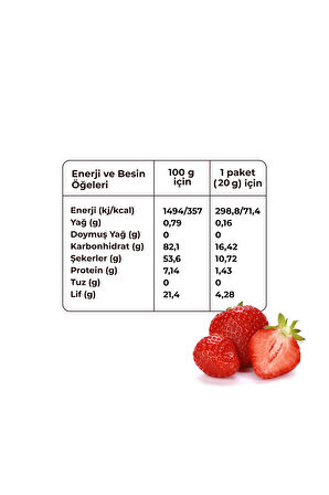 Dondurularak Kurutulmuş Bütün Çilek - Freeze Dry Teneke Kutu