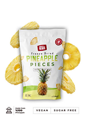 Ananas Kuru Meyve Cipsi - Dondurularak Kurutulmuş Freeze Dried Çıtır Ananas