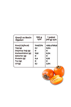 Trabzon Cennet Hurması Kuru Meyve Cipsi - Dondurularak Kurutulmuş Freeze Dried Çıtır Cennet Hurması