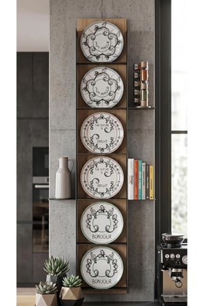 The Mia Bonjour 6'lı New Bone China Porselen Pasta Tabağı Seti 21 cm Renkli