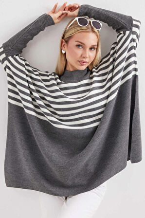 ÇİZGİLİ TRİKO SATANDART BEDEN PANÇO