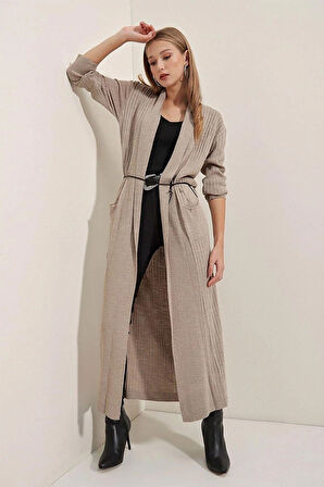 BAYAN UZUN FİTİLLİ CEKET