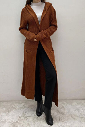 BAYAN UZUN SELANİK DESEN CEKET