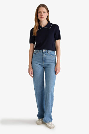 Regular Fit Polo Yaka Triko Kazak