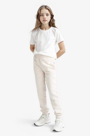 Standart Fit Basic Düz Beli Lastikli Okul Jogger Eşofman Altı Kız Çocuk Y1226A625AUBG667