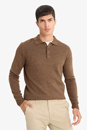 Standart Fit Polo Yaka Triko Kazak
