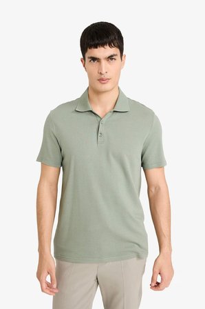 DeFacto Slim Fit Polo Yaka Kısa Kollu Pamuklu Modal Karışımlı Basic Tişört M6609AZ26SPGN460