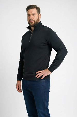 DeFacto Pamuklu Regular Fıt Dik Yaka Sweatshirt H1658AX26SPBK81