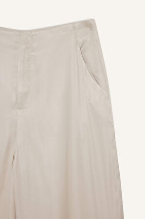 Cepli Bilek Boy Saten Pantolon