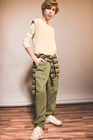 Erkek Çocuk Jogger Fit Gabardin Pantolon