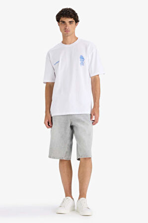 Baggy Fit Jean Bermuda Şort