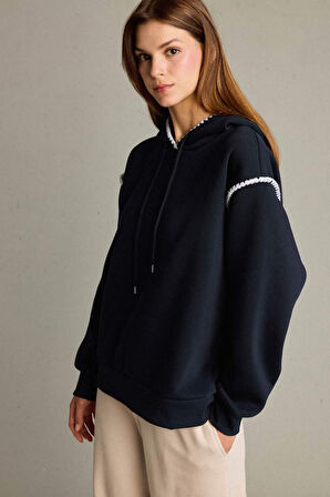 Overshirt Fit Kapüşonlu Sweatshirt