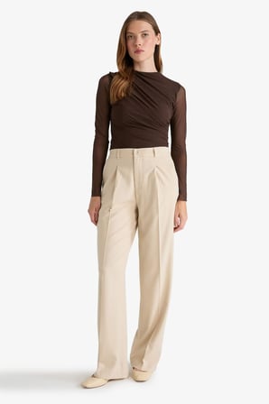 DeFacto Slim Fit Dar Kesim Tül Uzun Kollu Çıtçıtlı Body G3075AX25AUBN220