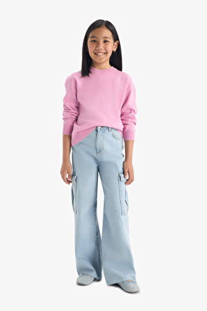 DeFacto Kız Çocuk Hello Kitty Relax Fit Bisiklet Yaka Kısa Kollu Tişört F5389A825HSPN633