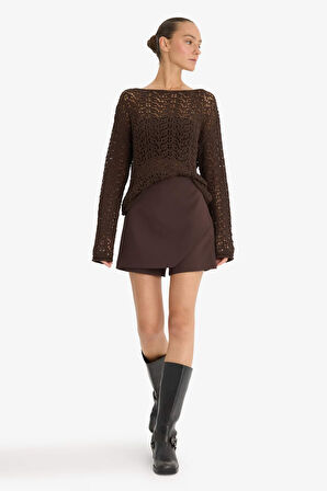 Yüksek Bel Şort Etek