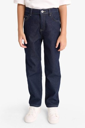 DeFacto Straıght Fıt Düz Paça Jean Polar Astarlı Pantolon Erkek Çocuk F4296A825WNNM34