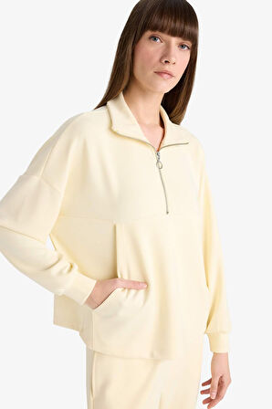 Modal Kapüşonlu Sweatshirt-Fall in Love Loungewear