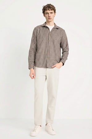 DeFacto REGULAR FIT %100 Pamuk Kareli Gömlek G4993AX26SPBN581