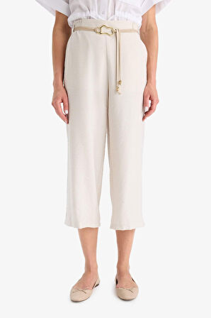 DeFacto Crop Fit Kemerli Kapri Pantolon F3421AX25HSER37