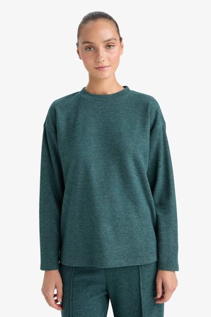 DeFacto Relax Fıt Bisiklet Yaka Sweatshirt F1013AX25AUGN650