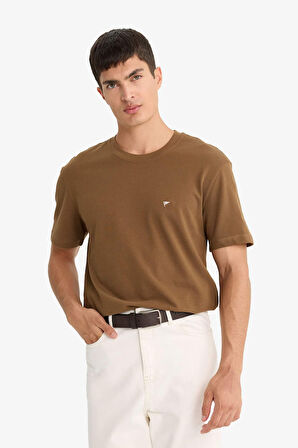 Bisiklet Yaka Pike Kısa Kollu Tişört